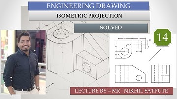 Engineering Drawing | Isometric Projections Problem 14 | Learn with Nikhil