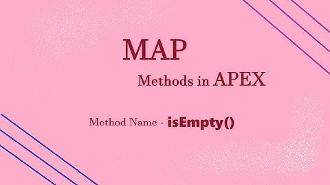 isEmpty() method implementation of Map class in Apex Salesforce #salesforce  #salesforcedeveloper