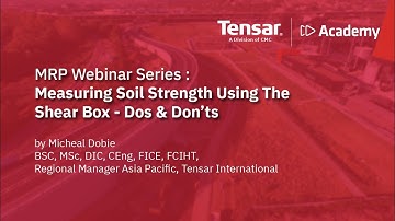 Tensar Academy : Measuring Soil Strength Using Shear Box - Dos and Don