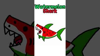 How to Draw a Watermelon Shark 🍉🦈