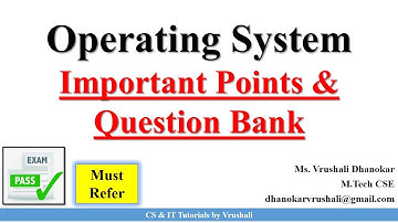 Operating System Most Important Question Bank | Must Refer