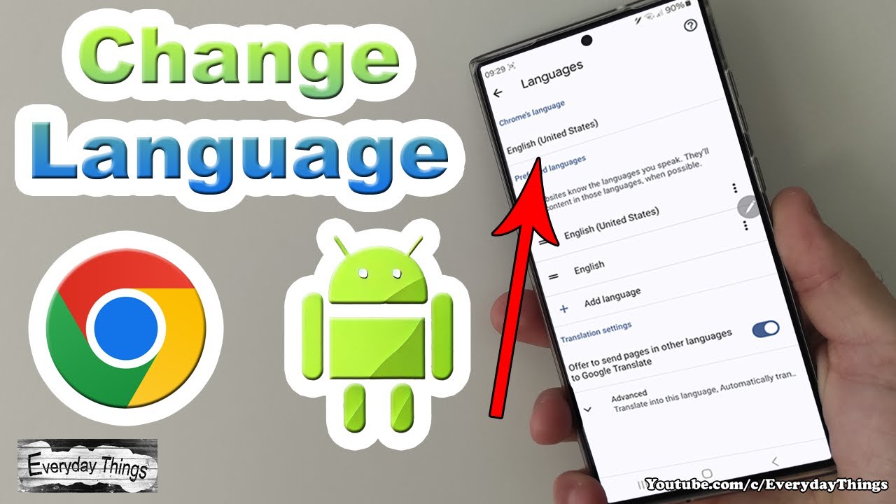 Easy Tutorial - How to Change Language on Chrome App Android - YouTube
