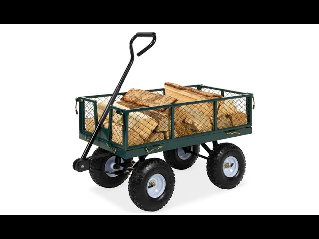 Best Choice Products Utility Wagon Cart with Handle, Green