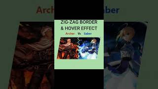Zig zag border with hover HTML / CSS  #html  #css #webdeveloper #webdesign #shorts #indiashorts