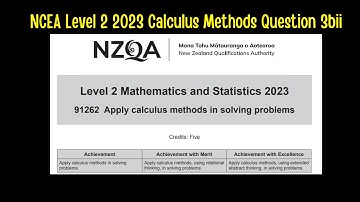 2023 NCEA Level 2 Calculus Methods Question 3bii
