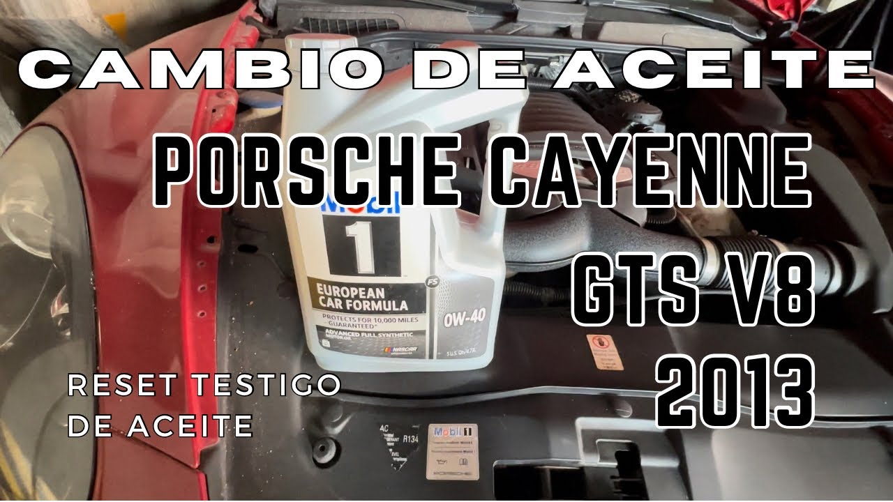 Cambio de aceite y reset de testigo Porsche Cayenne GTS 2013