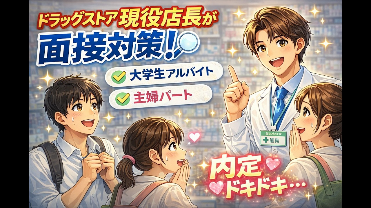 第19回　ドラッグストア現役店長が伝える面接対策！！