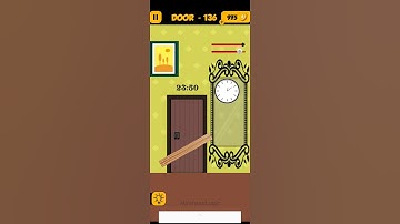 #escape door : The 4 digit Code door -  136 Wooden repiece across door clock