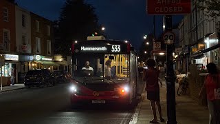 533 to Hammersmith, Bus Station [IBUS]