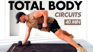 40-min Dumbbell Full Body Workout | 3 Circuits for Strength & Muscle