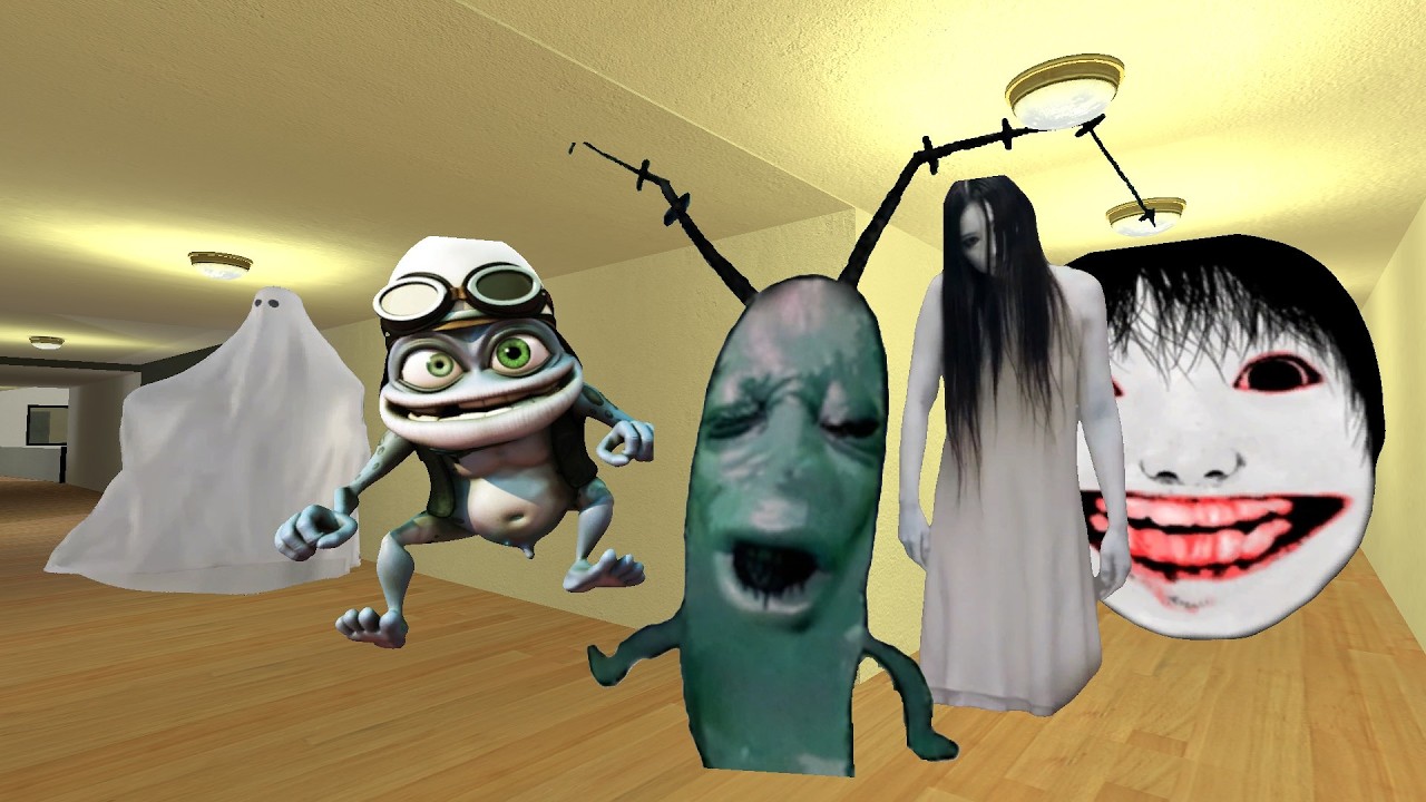 CRAZY FROG & REAL GHOST AND PLANKTON GHOST ESCAPE THE LIMINAL HOTEL | #gmod #nextbots