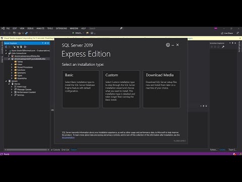 Microsoft SQL Server 2019 in Visual Studio 2019(SQL Server Express 2019)