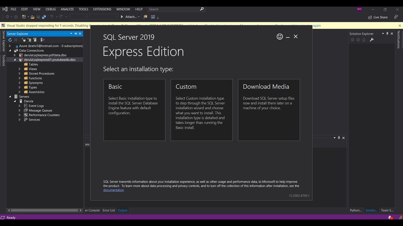 sql server reporting services for visual studio 2019