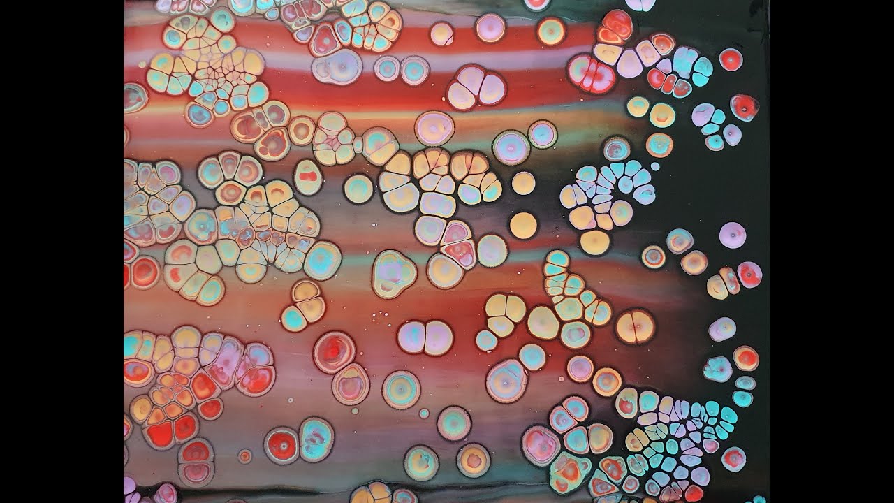 #192-Acrylique swipe noir, art fluide, pouring, fluid art