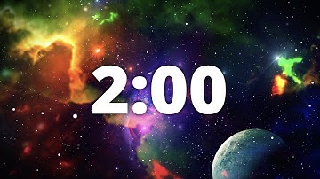 2 Minute Countdown Timer with Alarm and Deep Space Ambient Music | 🌠Deep Space Galaxy 🌠