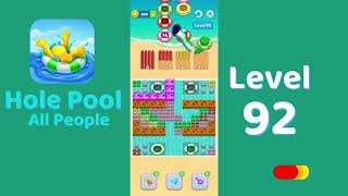 Hole Pool All People Level 92 Walkthrough 🎯 | Color Match Puzzle Gameplay | Mini Boss