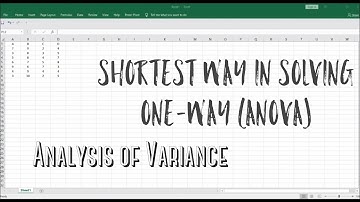 HOW TO COMPUTE ONE-WAY ANALYSIS OF VARIANCE (ANOVA) Using Microsoft Excel Program