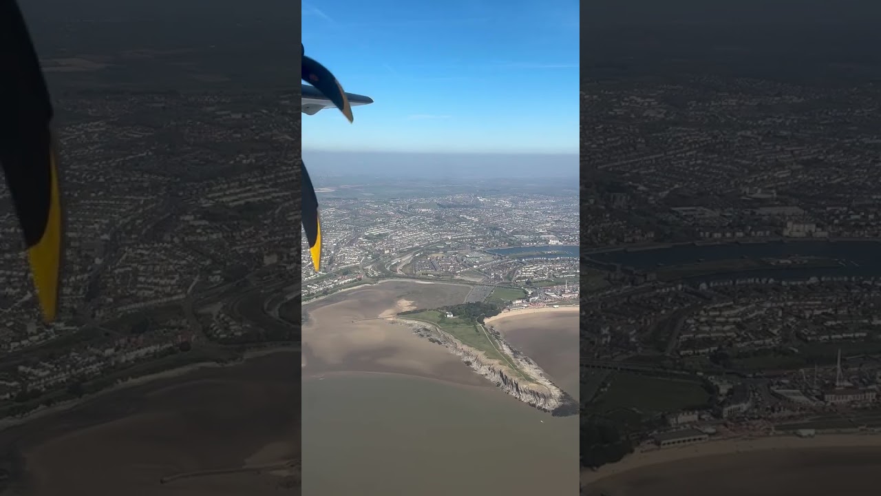 Aer Lingus Regional ATR72 take off from Cardiff airport CWL