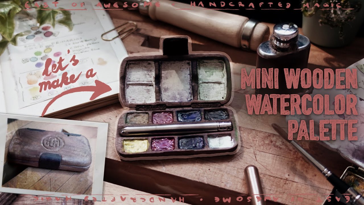 Делаем мини-палетку для акварели из обрезков древесины