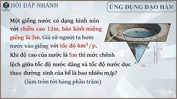 Bài toán thực tế: Tính độ chênh lệch vận tốc nước dâng và vận tốc nước tại đường sinh thành bể