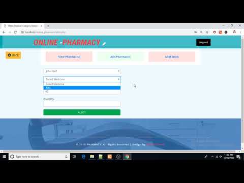 pharmacy management system project in php - YouTube