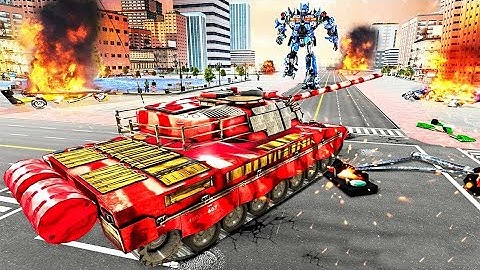 #Tankgame,#cargame Tank Robot Car Game - 2020. Robot Dinosaurs games #2. Android gameplay FHD