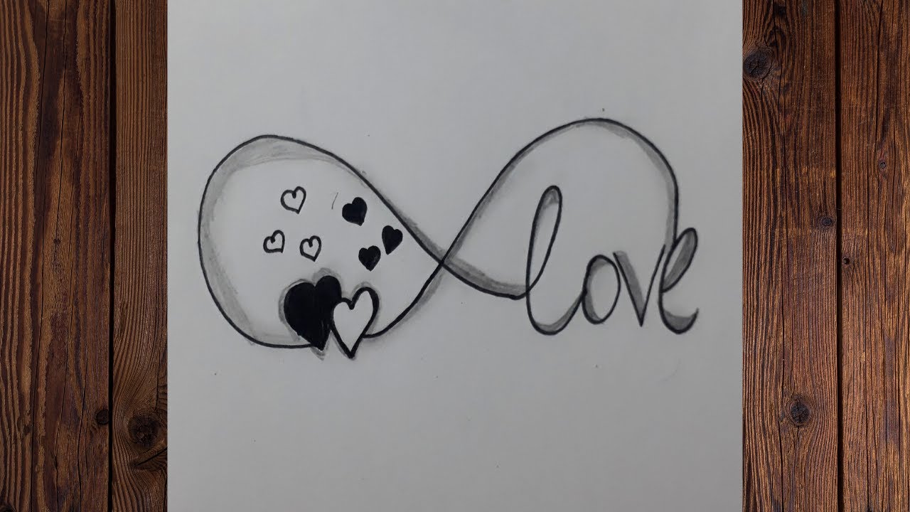 How To Draw Infinite Love Symbol ∞ || Love Drawing || Valentine's Day Drawing
