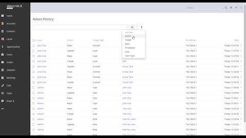 How to check activity of user in EspoCRM
