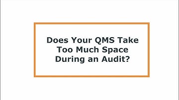 Manual Quality Management System During an Audit