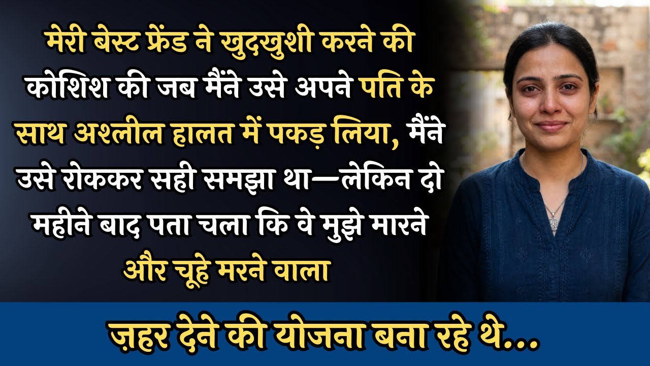 मेरी बेस्ट फ्रेंड ने खुदखुशी करने की कोशिश की, जब मैंने उसे अपने पति के साथ सोते हुए पकड़ लिया…