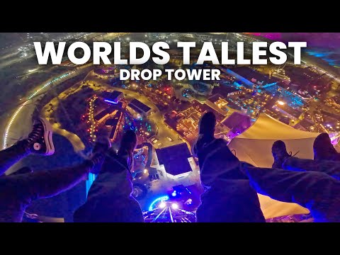 Sirocco Tower Pov | The Tallest Drop Tower Ever Built! 475 Feet! Six Flags Qiddiya City