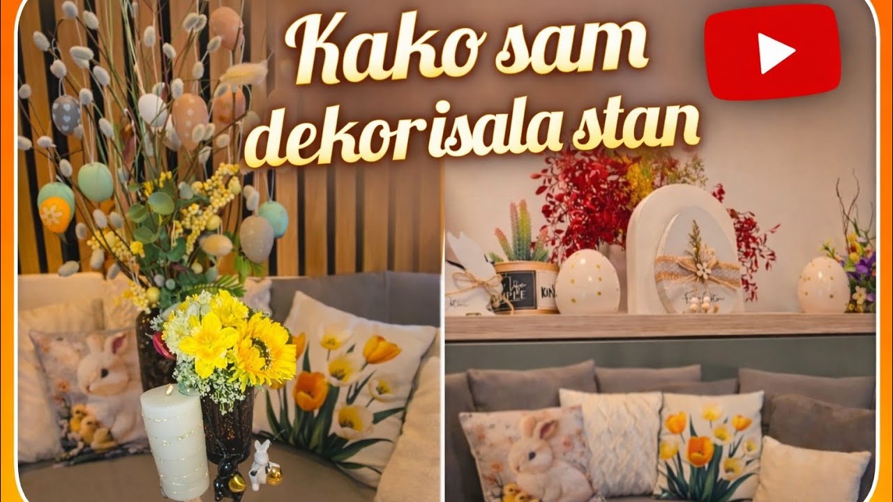 Dekorisala sam stan za Vaskrs🐤🐣⚘️🌼Spremam dve vrste tjestenine🥣🍲