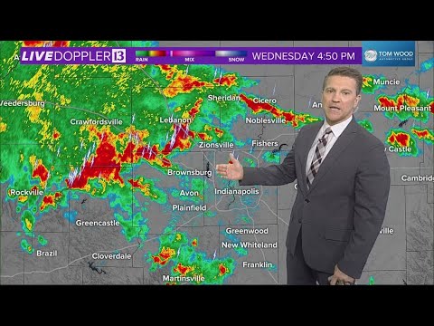 Tracking severe weather throughout central Indiana - YouTube