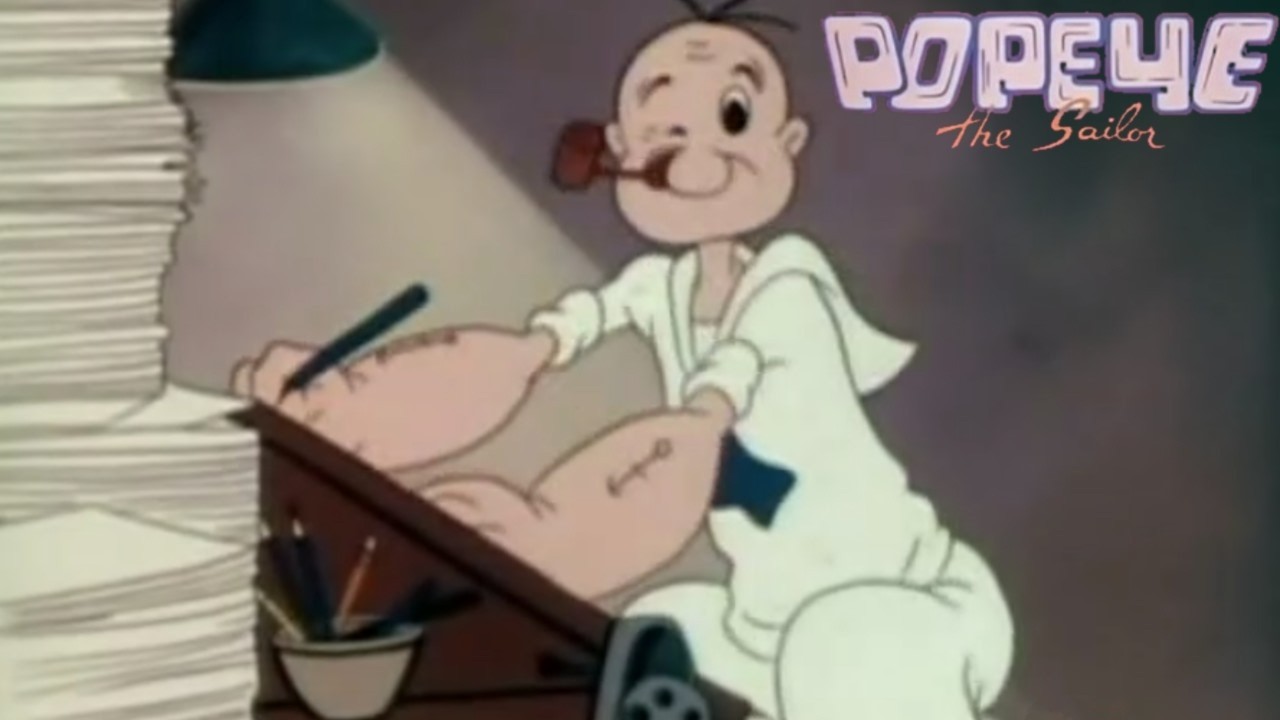 Cartoons Ain't Human 1943 Popeye the Sailor Famous Studios Cartoon Short Film | Animation Review