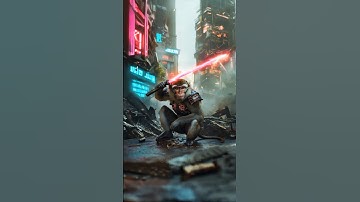 Rhesus macaque AI Warrior | Epic Neural Creation 🐒💥 #shorts #ai #animashai #animash #monkey #anm