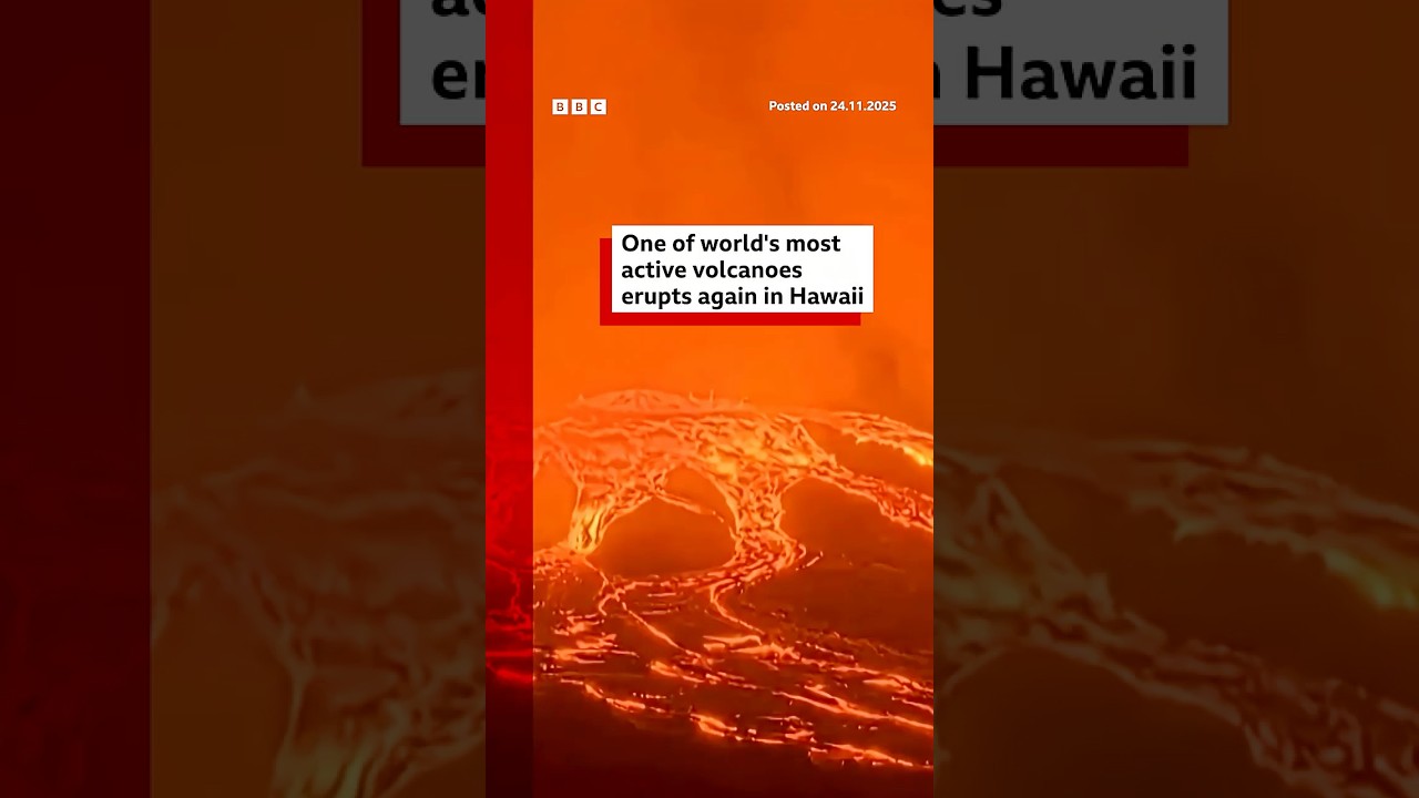 One of the world's most active volcanoes erupts again in Hawaii. #Hawaii #BBCNews
