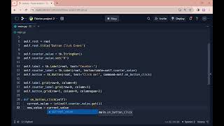 Python TKinter project 2 pt2 Button Click Events
