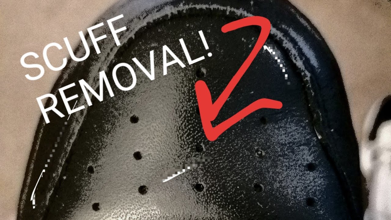 Best way to clean white scuff marks off of black Air Force 1's - YouTube