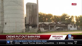 Fire engulfs Lancaster County barn