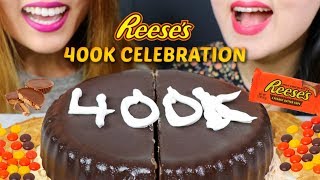 We are eating reese's peanut butter ice cream cake to celebrate 400k
subscribers! thank you so soo much! like this video if love :) follow
us ...