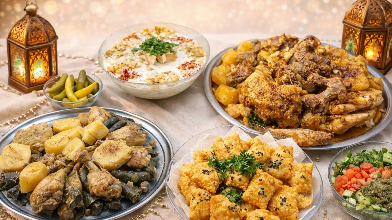 سفرة رمضان الملكية 👑✨ يبرق ومحاشي وبرك وفتة ولا أروع😍