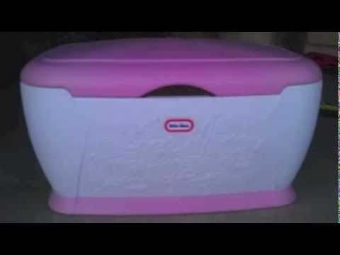 little tikes toy box pink bench