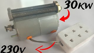 How I rewind sewing machine motor into 30kw most power full generator use big bolt 🔩