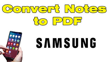 How to convert Samsung notes to PDF