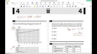 Oct 2020 US SAT Math Calculator Section SOLVED
