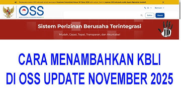Cara Menambahkan KBLI di OSS Update November 2025