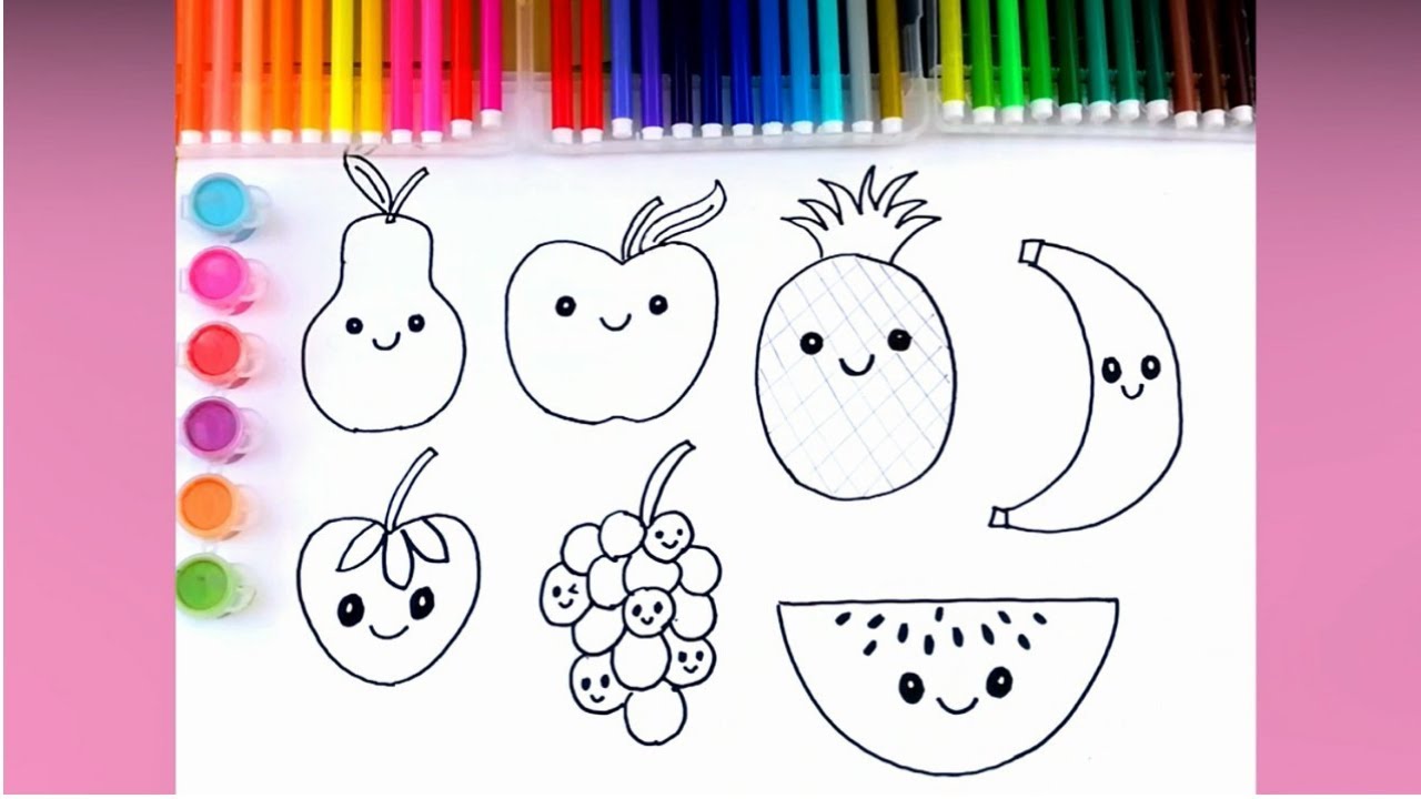 Detalle 31+ imagen dibujos faciles de fruta