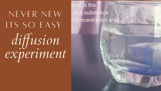 Simple experiment on diffusion #effectof temperatureondiffusion