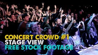 Concert Crowd #1 - Swaying Hands Stage View - Free Stock Footage - Frontman Media