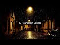 Asmr 10hours heavy rain sounds for sleeping  rain on stone paving       